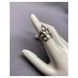 Vintage Sterling Silver 925 Openwork Statement Ring