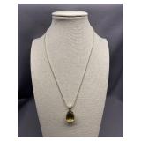 Elegant Faceted Sterling Silver 925 Gemstone Pendant