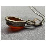Vintage Sterling Silver 925 Pendant Necklace