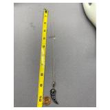 Snowflake Obsidian Sterling Silver 925 Pendant Necklace