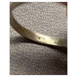 Vintage Sterling Silver 925 Leaf Vine Opalescent Ring Size 4.5
