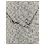 Elegant Zodiac Gemstone & Constellation Necklace Sterling Silver 925
