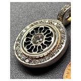 Sterling Silver 925 Sunburst Pendant
