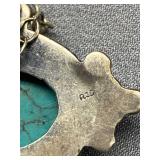 Sterling Silver 925 Turquoise Pendant