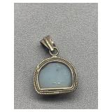 Sterling Silver Druzy Pendant .925 Unique Design
