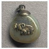Elephant Stone Sterling Silver 925 Pendant