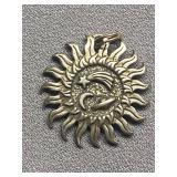 Sterling Silver 925 Sun Celestial Pendant