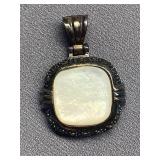 Vintage Sterling Silver 925 Mother of Pearl Pendant