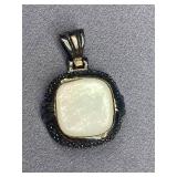 Vintage Sterling Silver 925 Mother of Pearl Pendant