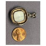 Vintage Sterling Silver 925 Mother of Pearl Pendant