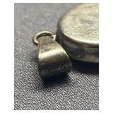 Vintage Botanical Resin Sterling Silver 925 Pendant
