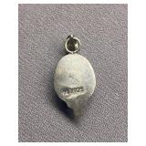 Vintage Mexican 925 Sterling Silver Green Stone Pendant