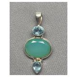 Sterling Silver 925 Gemstone Pendant