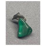 Malachite Dolphin Pendant 925 Sterling Silver