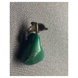 Malachite Dolphin Pendant 925 Sterling Silver