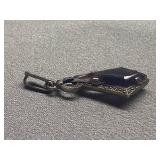 Vintage Art Deco 83.5% Silver 835 Purple Pendant
