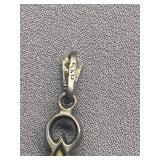 Vintage Art Deco 83.5% Silver 835 Purple Pendant