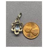 Vintage Sterling Silver 925 Gemstone Pendant