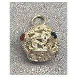 Ornate Filigree Sterling Silver 925 Charm Pendant