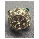 Ornate Filigree Sterling Silver 925 Charm Pendant