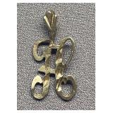 Elegant 925 Sterling Silver Pendant Initial Jewelry