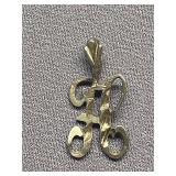 Elegant 925 Sterling Silver Pendant Initial Jewelry