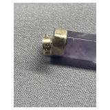 Sterling Silver Amethyst Crystal Pendant 925