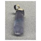 Sterling Silver Amethyst Crystal Pendant 925