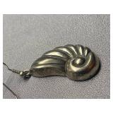 Vintage Sterling Silver Nautilus Earrings Mexico - Spratling Inspired Design