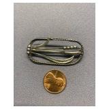 Vintage Artistic Sterling Silver 925 Brooch 5.77 Grams