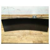 Lot of 3 - Sanus 34" Steel Cases on Casters with Stereo Mixers and a Cracked Samsung 49" Monitor
