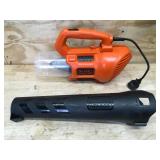 BLACK+DECKER 9 AMP 140 MPH 450 CFM Corded Electric Handheld Axial Leaf Blower Model # BEBL750