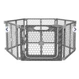 EVERYYAY In The Zone Convertible Plastic Walk Through Pet Gate & Play Pen