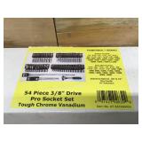 Powerbuilt 54 Piece 3/8" Drive Pro Socket Set