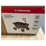 CORONA Poly Dump Cart 400 Pound Capacity Quick Release Dumping 10 Inch Pneumatic Tires for Gardening