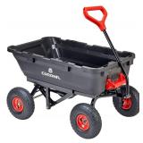 CORONA Poly Dump Cart 400 Pound Capacity Quick Release Dumping 10 Inch Pneumatic Tires for Gardening