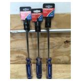 Lot of 3 - Crescent #4 x 8" Screwdrivers