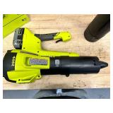 RYOBI ONE+ 18V 100 MPH 350 CFM Cordless Battery Variable Speed Jet Fan Leaf Blower with 4.0 Ah Battery and Charger