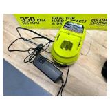 RYOBI ONE+ 18V 100 MPH 350 CFM Cordless Battery Variable Speed Jet Fan Leaf Blower with 4.0 Ah Battery and Charger