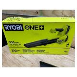 RYOBI ONE+ 18V 100 MPH 350 CFM Cordless Battery Variable Speed Jet Fan Leaf Blower with 4.0 Ah Battery and Charger