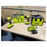 RYOBI ONE+ 18V Cordless 2-Tool Combo Kit with Drill/Driver, Impact Driver, (2) 1.5 Ah Batteries, and Charger