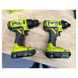 RYOBI ONE+ 18V Cordless 2-Tool Combo Kit with Drill/Driver, Impact Driver, (2) 1.5 Ah Batteries, and Charger