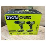 RYOBI ONE+ 18V Cordless 2-Tool Combo Kit with Drill/Driver, Impact Driver, (2) 1.5 Ah Batteries, and Charger