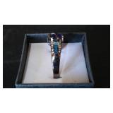 Blue Heart Shaped Gemstone Ring.