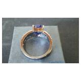 Blue Heart Shaped Gemstone Ring.