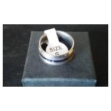 Tungsten Style Blue and Grey Ring.