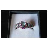 Multi Colored Gemstone Ring.