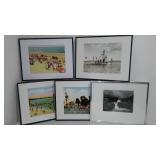 Vintage Framed Scenic Water Prints (5)