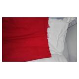 Flannel Remnants, Larger Pieces In Covered Tote.