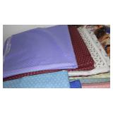 Cotton, Jersey, Flannel Remnants In Covered Tote.